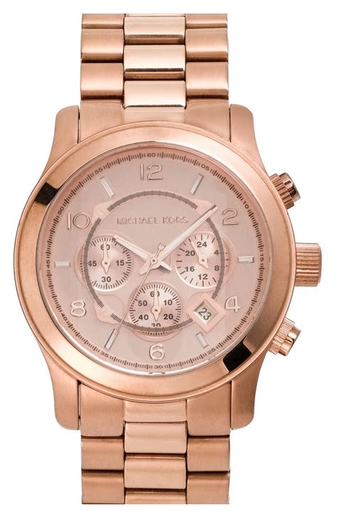 michael kors watch rose gold nordstrom|rose gold watch with numbers.